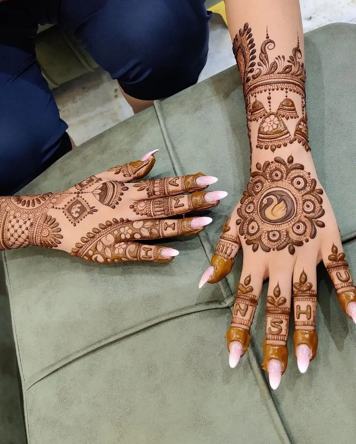 dubai mehndi design back hand stylish
